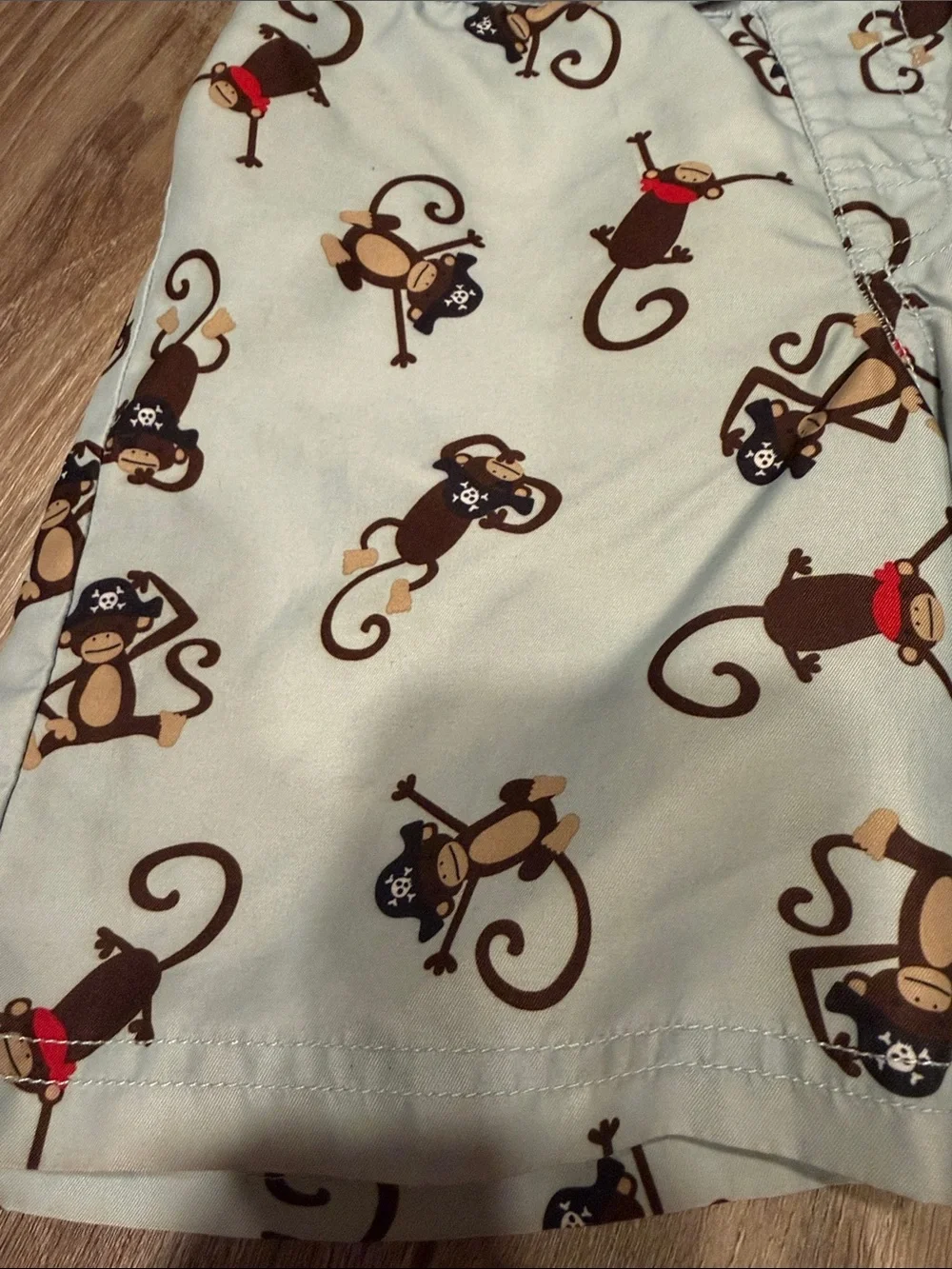 Gymboree “Monkeying Around” Light Blue Toddler Swim Shorts Size 2T